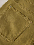 Tia Wide Leg Crop Jean - Khaki Green