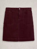 Tia Cord Skirt - Dark Plum