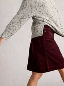 Tia Cord Skirt - Dark Plum