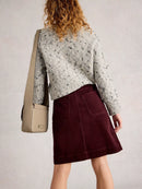 Tia Cord Skirt - Dark Plum