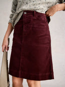Tia Cord Skirt - Dark Plum