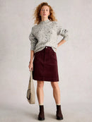 Tia Cord Skirt - Dark Plum