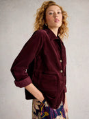 Carrie Cord Jacket - Dark Plum