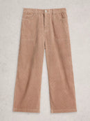 Tia Wide Leg Crop Cord - Natural