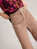 Tia Wide Leg Crop Cord - Natural