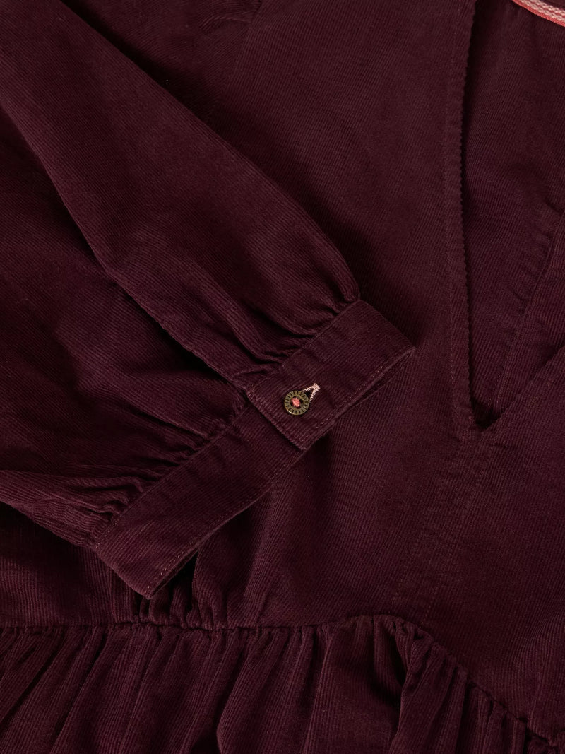 Lucy Cord Dress - Dark Plum