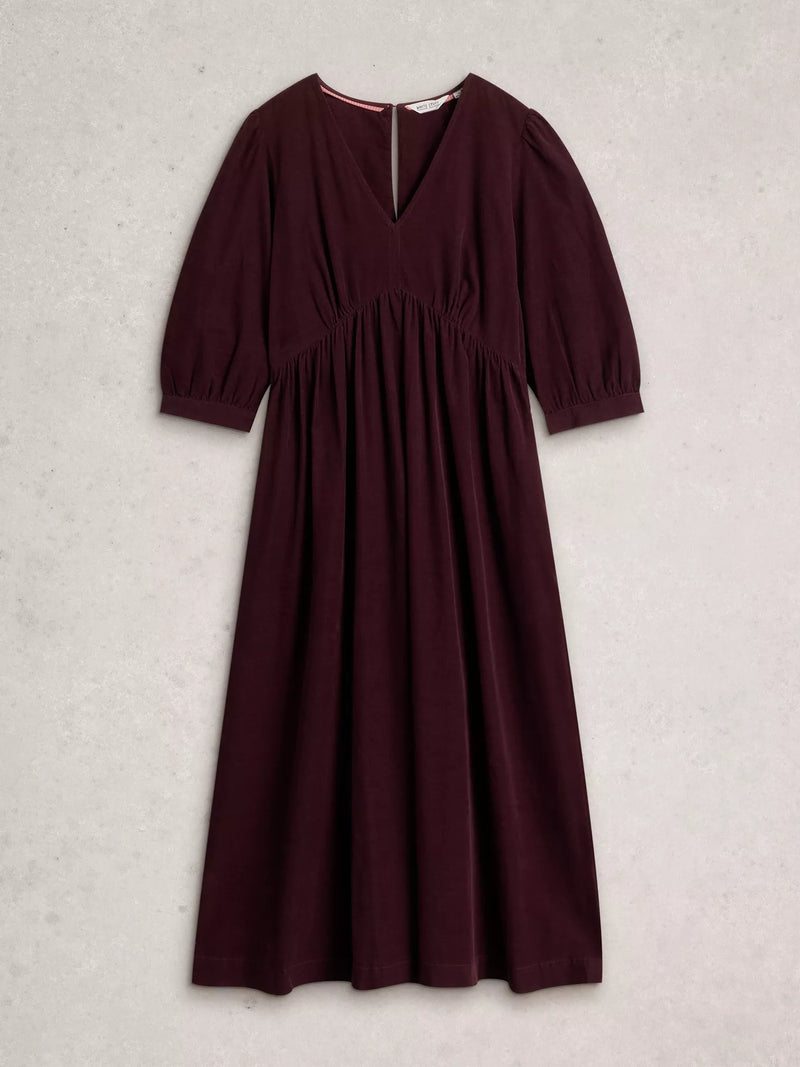 Lucy Cord Dress - Dark Plum