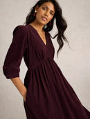 Lucy Cord Dress - Dark Plum