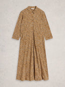 Rua Jersey Shirt Dress - Chartreuse Print