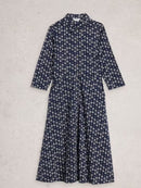 Rua Jersey Shirt Dress - Navy