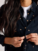 Sophie Cord Shirt - Navy Multi