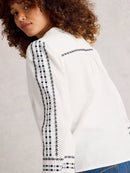 Naomi Embroidered Shirt - Ivory