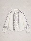 Naomi Embroidered Shirt - Ivory