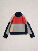 Mary Colourblock Jumper - Grey Multi