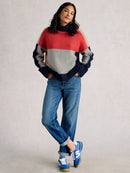 Mary Colourblock Jumper - Grey Multi