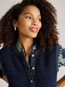 Belle Sleeveless Jumper - Dark Navy