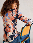 Annie Printed Sparkle Shirt - Navy Print