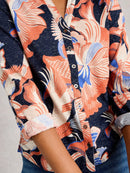 Annie Printed Sparkle Shirt - Navy Print