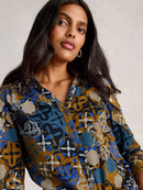 Annie Jersey Shirt - Chartreuse Print