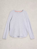 Clara LS Sparkle T-Shirt - Ivory Multi