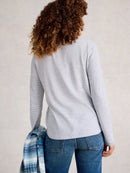 Clara LS Sparkle T-Shirt - Ivory Multi