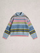 Felicity Fairisle Jumper - Blue Multi