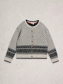 Holly Heart Cardigan - Ivory Multi