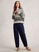 Holly Heart Cardigan - Ivory Multi