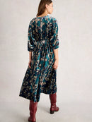 Lucy Velvet Dress - Blue Multi