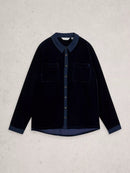 Sophie Velvet Shirt - Dark Navy