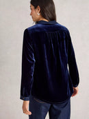 Sophie Velvet Shirt - Dark Navy