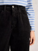 Ayla Cord Wide Leg Trouser - Pure Black