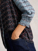 May Mixed Print Top - Blue Multi