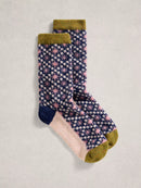 Cosy Womens Sock In A Box - Navy Multi