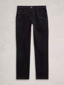 Brooke Cord Straight Trouser - Charcoal