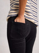 Brooke Cord Straight Trouser - Charcoal