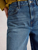 Aubrey Barrel Leg Jean - Mid Denim