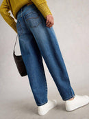 Aubrey Barrel Leg Jean - Mid Denim