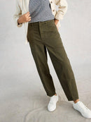 Aubrey Barrel Trouser - Khaki Green