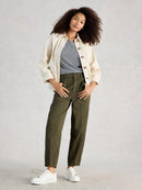 Aubrey Barrel Trouser - Khaki Green