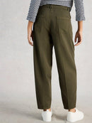 Aubrey Barrel Trouser - Khaki Green
