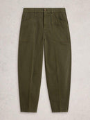 Aubrey Barrel Trouser - Khaki Green