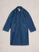 Oakleigh Denim Coat - Mid Denim