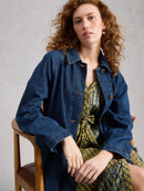 Oakleigh Denim Coat - Mid Denim