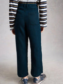 Tia Wide Leg Crop Trouser - Dark Navy