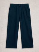 Tia Wide Leg Crop Trouser - Dark Navy