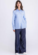 Beach Please Blouse - Navy Multi
