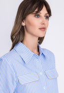 Beach Please Blouse - Navy Multi
