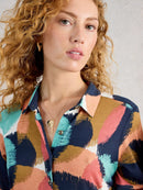 Rua Jersey Shirt Dress - Navy Multi