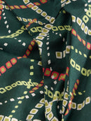 Rua Jersey Shirt Dress - Green Print